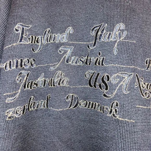 Vintage Stephanie by Suzelle Navy Wool Blend Dress Size M Destinations Details - Picture 9 of 12